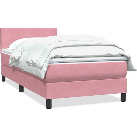 Maison Exclusive - Boxspringbett mit Matratze Rosa 80x220 cm Samt