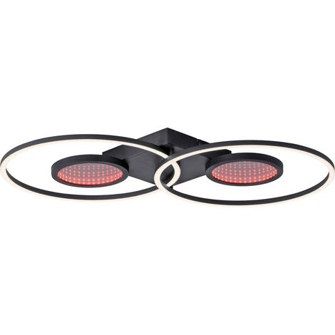 Plafoniera plafoniera design lampada dimmerabile telecomando anelli LED RGB H 7 cm (1/5)