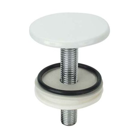 TAPPO COPRIFORO SANITARI OTTONE - BIANCO MM 50 CF=PZ 2- 5 confezioni