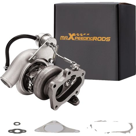 Turbocompresor, acero aleado K418, 26 cm de longitud, compatible con Subaru EJ20/EJ25, potencia máxima 450 CV, refrigerado por agua y aceite. (1/5)