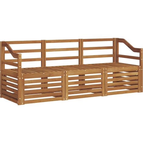 Juegos de sofás 3 pcs Natural Madera de Acacia Sólida vidaXL