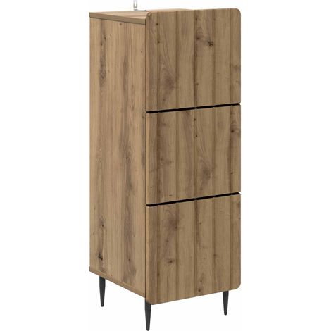 vidaXL  Drawer Cabinet  Artisan Oak 33 x 34.5 x 92 cm Engineered Wood