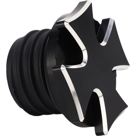 Bouchon de réservoir moto CNC aluminium, bouchon d'essence ventilé décoratif, remplacement pour Touring, noir, pièce de rechange robuste. (1/5)