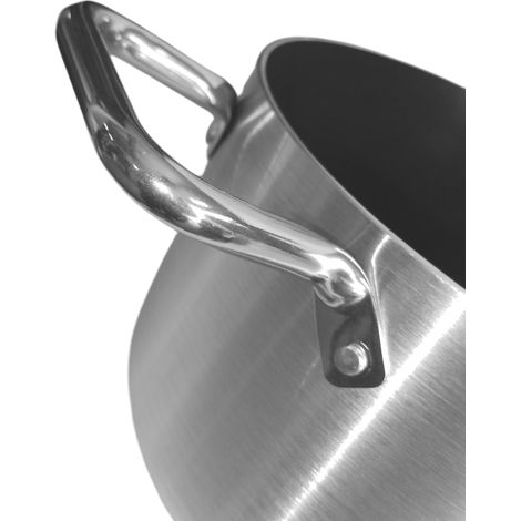 Casseruola Alta Alluminio 3mm Rivestimento Antiaderente Greblon 3C professionale o domestico pentola 2 Maniglie Inox chiodate cucina ristorante chef - MISURA: Diametro 20 cm