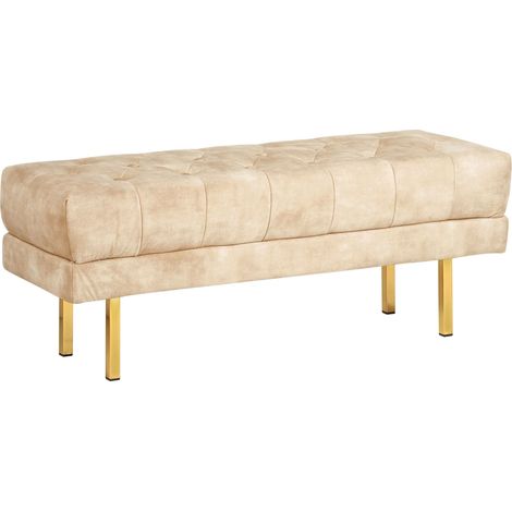 Bank ROSEVILLE Samtstoff Beige