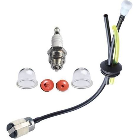 90106 Kit de Recharge de Carburateur avec Bougie d’Allumage Pompe d’Amorçage pour Débroussailleuse BRD280 PAS280 PE280