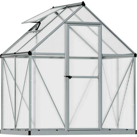 Palram – Serre de jardin polycarbonate 2,3m² – Panneaux double paroi 4mm – Cadre aluminium résistant – Base acier galvanisé – 701636