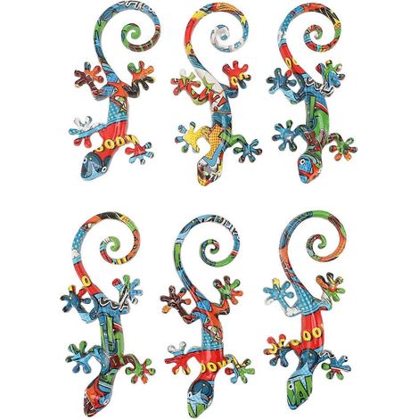 Aimant décoratif pour réfrigérateur Gecko, impression par transfert hydrographique, sculpture suspendue reptile pour réfrigérateur (1/4)