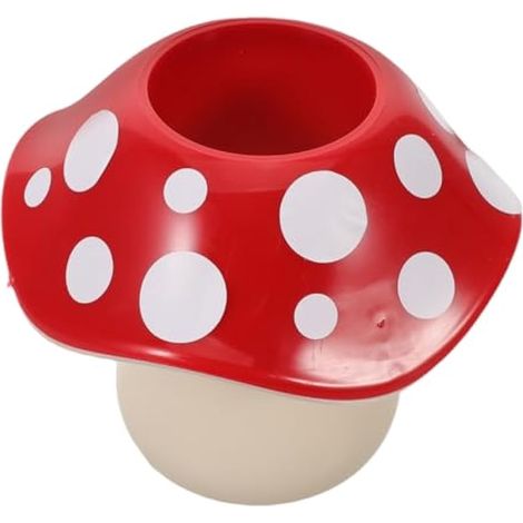 Décoration champignon : organisateur de bureau en résine pour stylos et crayons – Porte-pinceaux de maquillage multi-usages en forme de champignon pour dortoir, bureau, salle de classe (1/5)