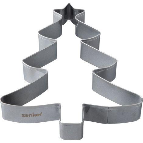 Zenker Tagliapasta per biscotti a forma di Natale, per deliziosi biscotti e dolci 2 in 1, in acciaio inox, 7719, argento (1/5)