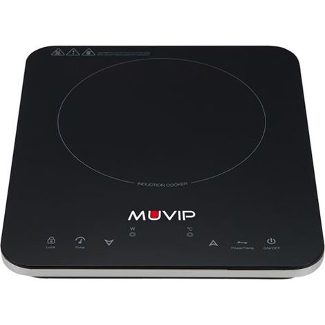 Muvip fornello de induzione 2000w - 10 livelli de potenza - timer - controllo contro il surriscaldamento el surriscaldamento - blocco bambini