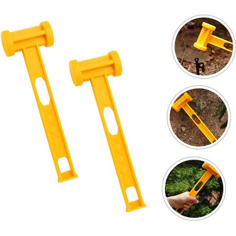 Martello da tenda in plastica in 2 pezzi, attrezzo multifunzionale per escursionismo, martello da campeggio, accessorio per tenda, picchetti rimovibili per campeggio, escursionismo, trekking (1/5)