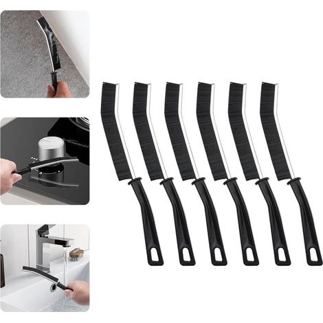 Lot de 6 Brosses de Nettoyage à Poils Durs Brosse à Joints Carrelage, Idéal pour Salle de Bain, Cuisine, Toilettes, Évier, Douche et Sols (1/5)