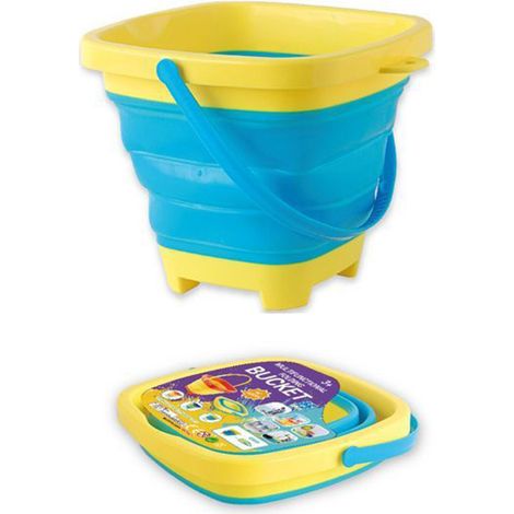 Seau de plage pliable multifonction pour enfants jouet de sable seau extensible en plastique (1/3)