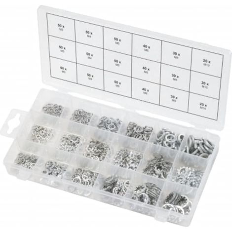 KS Tools 970.0240 Rondella dentellata M4, M5, M6, M8, M10, M12 DIN 127 1 pz. (1/5)