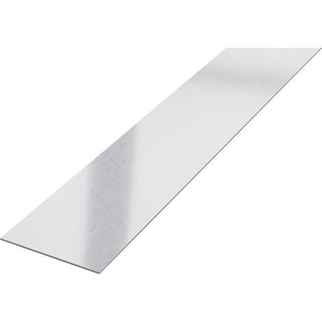 Dekorative Wandleiste aus Edelstahl 20 mm x 2700 mm - Silber Satiniert