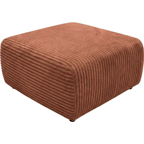 ELVIS - Pouf en gros velours côtelé Terracotta 96x87x44 (1/5)