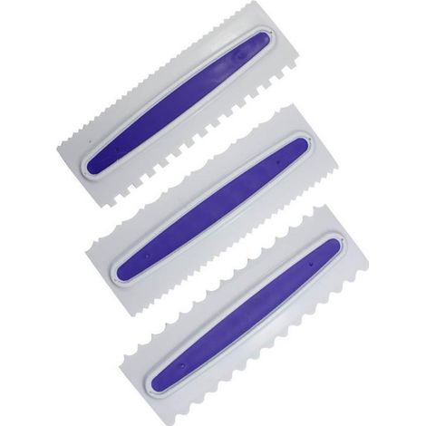 Set di 3 raschietti per torte, con superficie liscia (1/2)