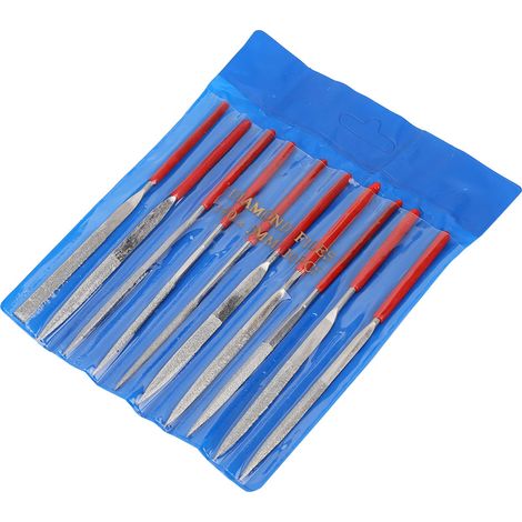 Ensemble de 10 limes de précision multifonctionnelles à revêtement diamant pour la conception de bijoux (1/5)