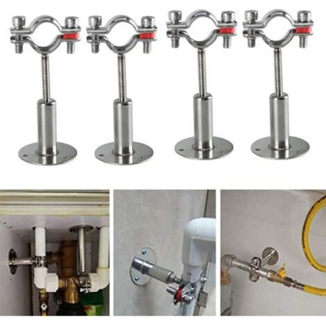 Colliers de serrage en acier inoxydable réglables pour tuyaux de 15 à 19 mm – Lot de 4 supports muraux multifonctionnels (1/5)