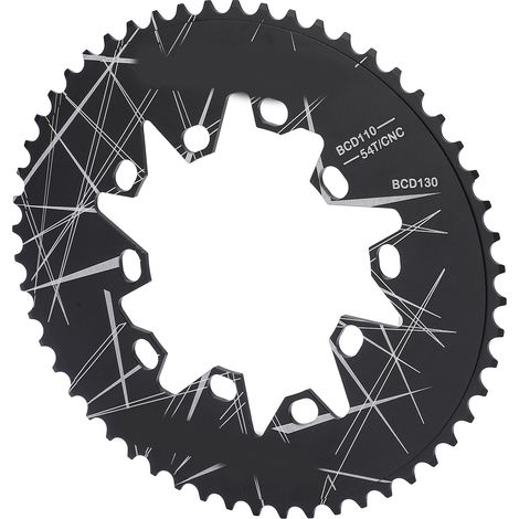 Plateau ovale Litepro 110/130mm BCD 54T compatible vélo pliant 7-10 vitesses (1/5)
