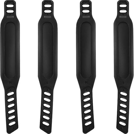 Pedal Straps - 2 Pairs - Adjustable Rubber Bike Pedal Straps - 4.3 cm x 31 cm - for Stationary Exercise Bikes - Home Gym Use (1/5)