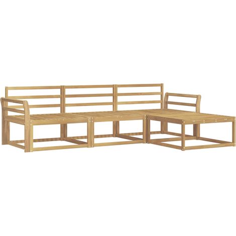 Outdoor Sofa Set 4 pcs White 254 x 162.5 x 73 cm vidaXL