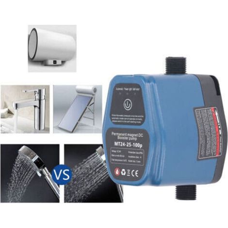 Pompe de surpression d'eau 100W 24V 25L IP56 Pompe de surpression de douche automatique à détection intelligente 100-240V EU Plug-- (1/5)