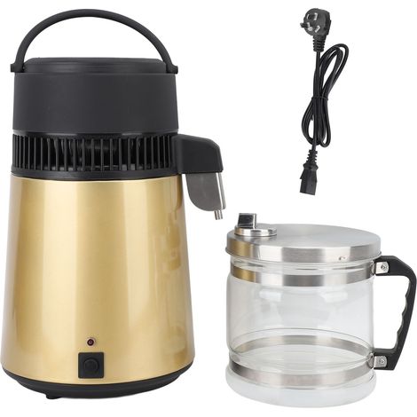 Distillateur d'eau 4L avec récipient 750W, générateur d'eau distillée en acier inoxydable doré, arrêt automatique pour maison, prise AU 220V (1/5)