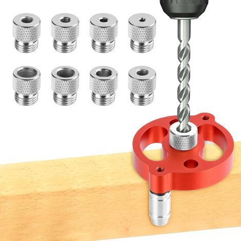 Flintronic Gabarit de Percage Vertical, Kit de Recherche de centre de travail, Localisateur de guide avec douilles de perçage 3/4/5/6/7/8/9/10mm pour Perçage et Repérage du Centre (1/5)