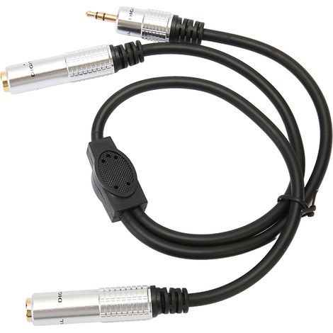 Adaptateur audio stéréo professionnel : câble femelle 6,35 mm vers femelle 6,35 mm et mâle 3,5 mm pour amplificateur, microphone, table de mixage et haut-parleur. (1/5)