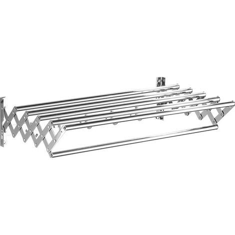 Csparkv – Porte-serviettes extensible mural en acier inoxydable – 50cm – 5 rails – Charge 50kg – Installation facile pour salle de bain et balcon (1/5)