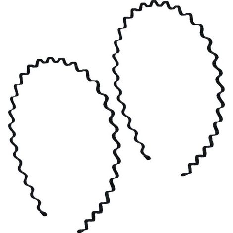 Juego de 2 diademas metálicas elásticas para un peinado cómodo y a la moda (1/5)