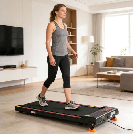 Klappbares Walking Pad 1-6 km/h, 0,75-HP-Motor, 4 Neigungsstufen, App, LED, schwarz HAVRYA (1/4)