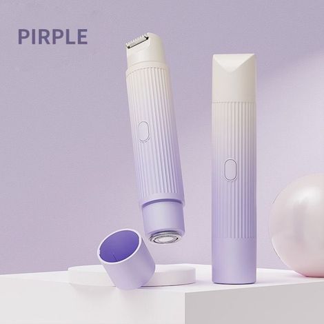 Épilateur - USB Type-C Rechargeable - Corps Entier Jambes Bras Aisselles Maillot Sourcils - Violet - 5 Têtes (1/5)