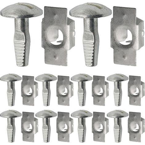 10 pares de clips para la bandeja inferior del motor, clips de montaje de aleación de aluminio para sujetadores de la bandeja inferior del motor del automóvil 703016 703018, reemplazo compatible con 2 (1/5)