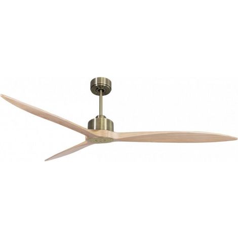 Modulo Latino III - Super destratificateur et ventilateur DC 166 cm Laiton pales bois clair idéal 30 à 60 m² (1/5)