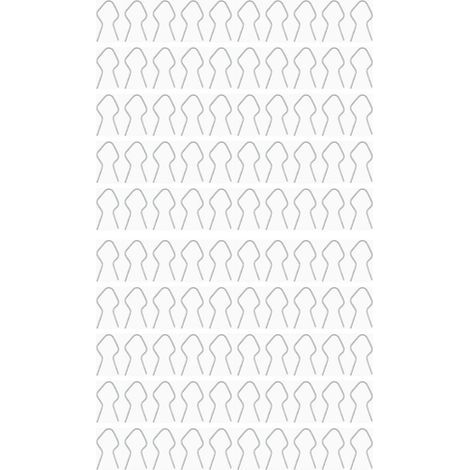 GARRYFIZH Attache pour Poteau T en Métal Galvanisé, Lot de 100 Pièces, Pour Clôture à Mailles Chaînettes, Jardin, Ferme - Forme Carrée (1/5)