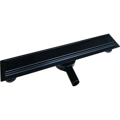 Edelstahl-Duschrinne Bernstein FlexGTB02 Schwarz Teflon-Beschichtung 80cm