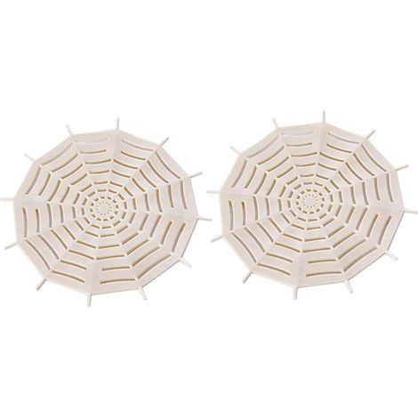 Lot De 2 Filtres Dévier en Forme De Toile Daraignée pour Cuisine Et Salle De Bain Filtre à et siphon de sol anti odeurs (1/5)