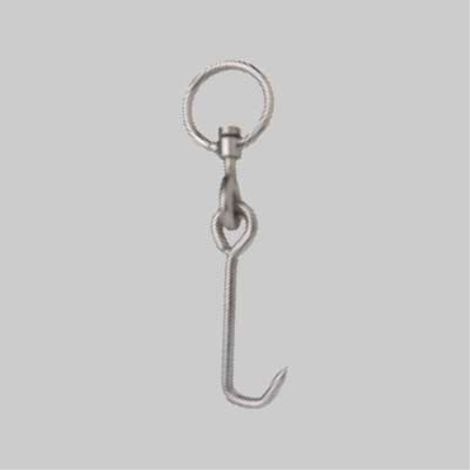 Gancio girevole snodato con anello 220x6 mm (10 pezzi) (1/2)
