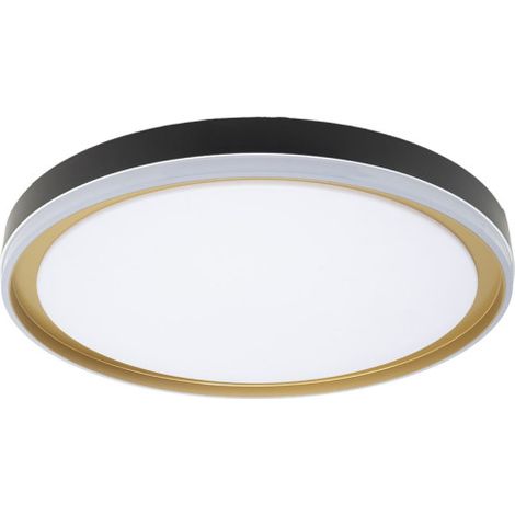 Claribel Deckenleuchte 60 W 3000-4200-6500 K Schwarz/Gold 7,5 x 50 x 50 cm 5400 lm C/Fernbedienung