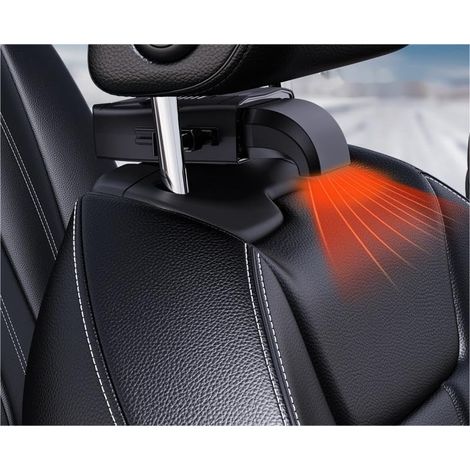 Calefactor portátil negro para coche, 12V, 150W, descongelador 2 en 1, utilizado para calefacción/aire acondicionado, descongelación y desempañado del parabrisas. (1/5)