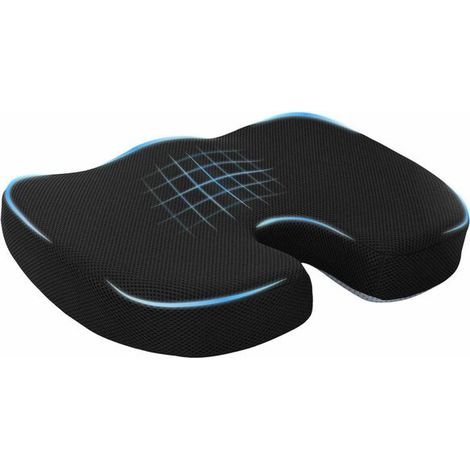 Coussin d'assise, noir uni, 47 x 36,5 x 8 cm (1/5)