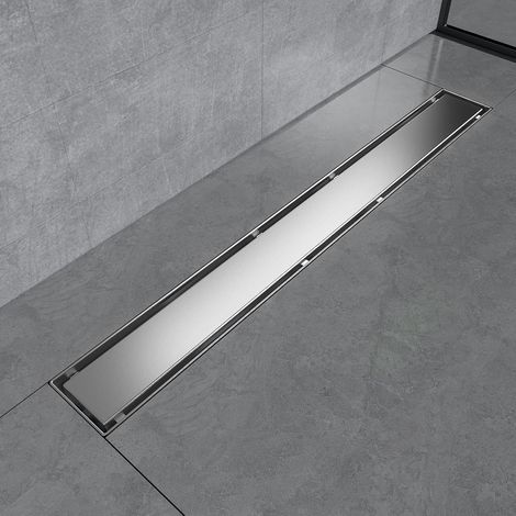 EMKE Linear Shower Drain 600mm Bathroom Floor Linear Shower Channel Drain with Odor Stop and Hair Strainer (1/5)