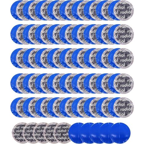 Runder Reifenreparaturflicken, Set mit 100 Universalflicken aus Naturkautschuk (42 mm)