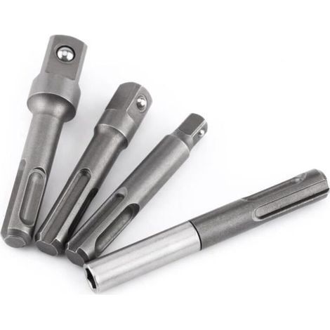 Verlängerungsadapter - Xuyan - 4 Stück - SDS-Plus - Edelstahl - 1/4", 3/8", 1/2" (1/4)