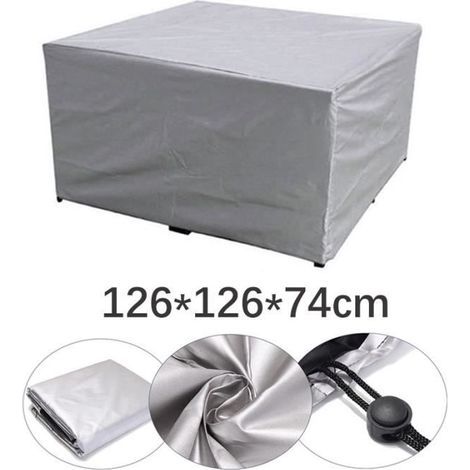 Protective Cover - 126x126x74cm - Waterproof - Wind-Resistant - UV-Resistant