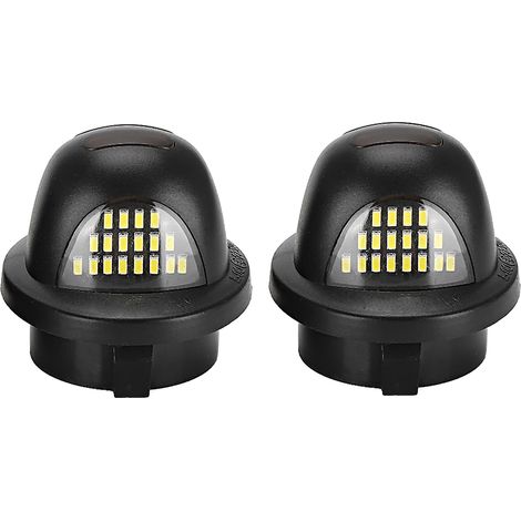 Lampadina a LED per targa, luce targa bianca, luce targa di ricambio per auto, 2 pezzi, lampada targa a LED.