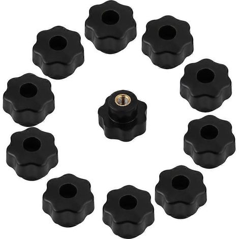 10 Stück universelle schwarze runde Kunststoff-Knaufgriffe M625 für Werkzeugmaschinen